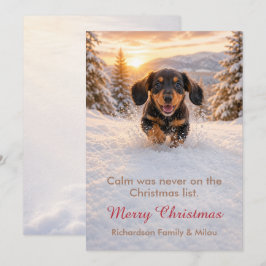 可愛い犬のクリスマスカード | かわいい子犬の家族 シーズンカード