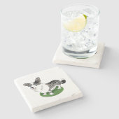 可愛い犬のコルギ・カーディガン。 ストーンコースター (横)