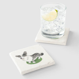 可愛い犬のコルギ・カーディガン。 ストーンコースター