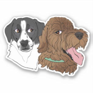 可愛い犬のステッカーのポインターゴールデンドール シール