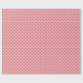 可愛い犬のダッシュントPastel漫画ピンクのクリスマス ラッピングペーパー (フラット)