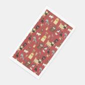 可愛い犬のパターンデザイン愛犬家 – 赤い背中 (コーナー)