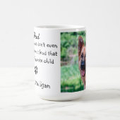 可愛い犬のパパおもしろい – 父の日 – 犬の写真ユーモア コーヒーマグカップ (中央)