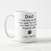 可愛い犬のパパカスタムペット写真父の日 コーヒーマグカップ (左)