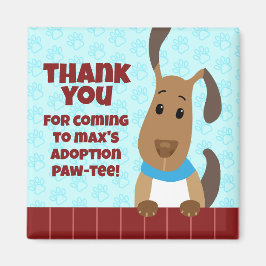可愛い犬のフェンスでペット養子縁組パットプリントありがとう マグネット