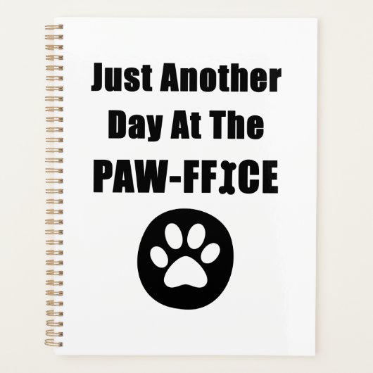 可愛い犬のポーちょうど別の日にパフ プランナー手帳 (正面)