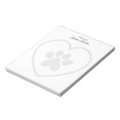 可愛い犬のポーモノグラムのメモモダン帳からのメモ ノートパッド (回転)