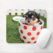 可愛い犬のマグカップ マウスパッド (マウス)