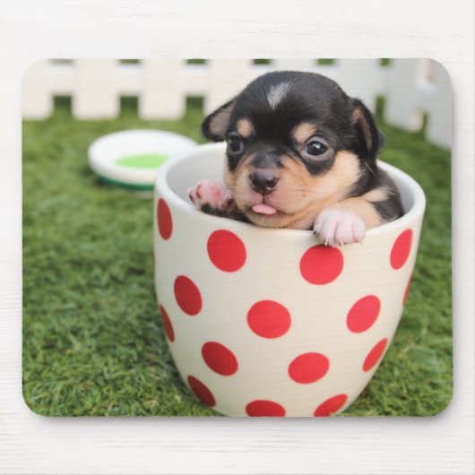 可愛い犬のマグカップ マウスパッド (正面)