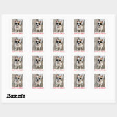 可愛い犬のマグネットを隠さないで スクエアシール (シート)