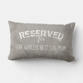 可愛い犬のママ引用文動揺してオングレーホームデコル ランバークッション (裏面)