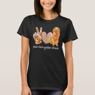可愛い犬のママ 母の日 ゴールデンレトリバー 平和 愛 Tシャツ