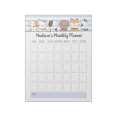 可愛い犬のメモパーソナライズされた帳 ノートパッド (回転)