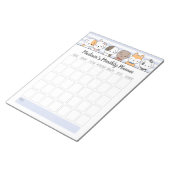 可愛い犬のメモパーソナライズされた帳 ノートパッド (アングル)