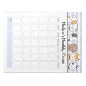 可愛い犬のメモパーソナライズされた帳 ノートパッド (正面)