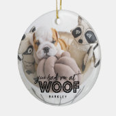 可愛い犬の写真引用文 セラミックオーナメント (左)