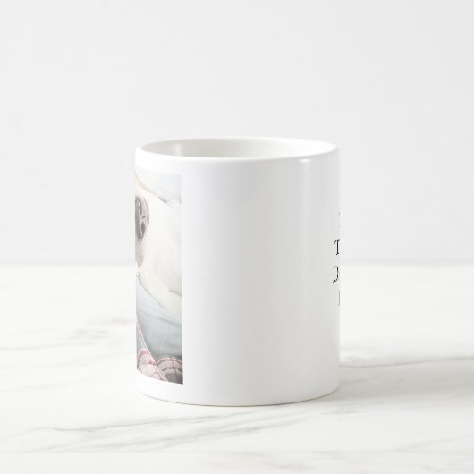 可愛い犬の写真最高のパパパルエバーブルーデニム コーヒーマグカップ (中央)