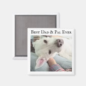 可愛い犬の写真最高のパパパルエバーブルーデニム マグネット (正面/裏面)