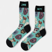 可愛い犬の品種パターンパピー恋人ダウ所有者 ソックス (左)