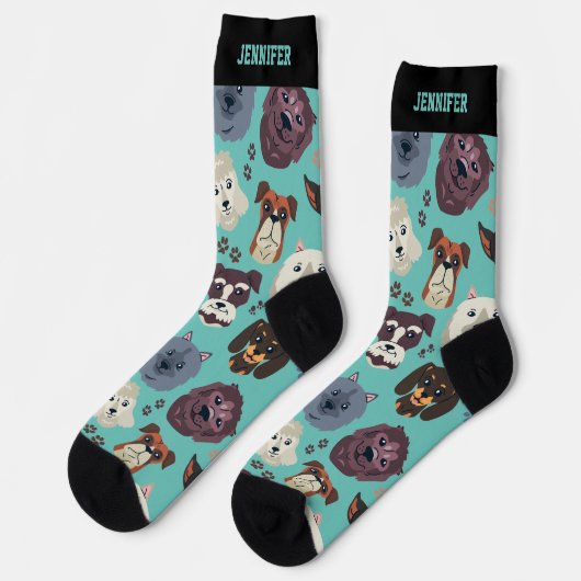 可愛い犬の品種パターンパピー恋人ダウ所有者 ソックス (左)