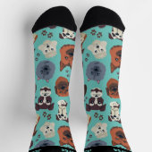 可愛い犬の品種パターンパピー恋人ダウ所有者 ソックス (上部)