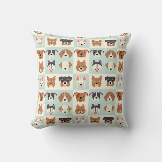 可愛い犬の品種 クッション (正面)