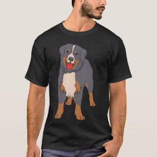 可愛い犬の恋人ベルネーズドッグ犬のオーナーガール Tシャツ
