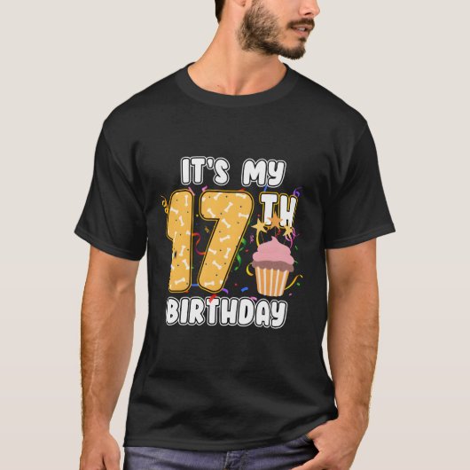 可愛い犬の恋人17誕生日犬の飼い主ペット動物 Tシャツ (正面)