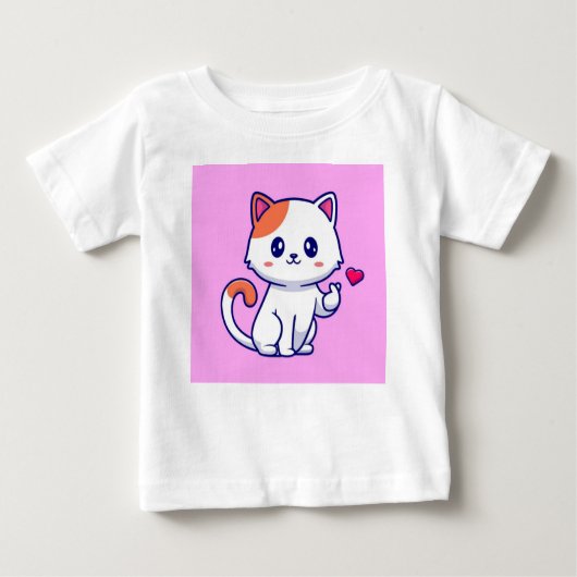 可愛い犬の恋23663 ベビーTシャツ (正面)