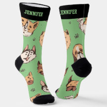 可愛い犬の手のスケッチドードルパターンドッグ恋人