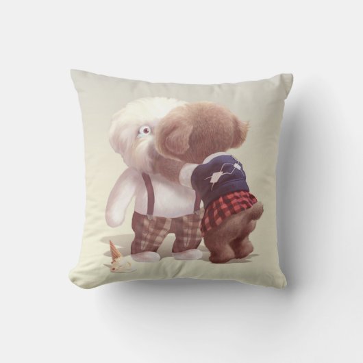 可愛い犬の抱き締め クッション (正面)