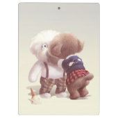 可愛い犬の抱き締め クリップボード (裏面)