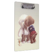 可愛い犬の抱き締め クリップボード (右)