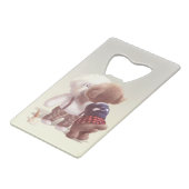 可愛い犬の抱き締め クレジットカード栓抜き (正面アングル)