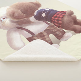 可愛い犬の抱き締め シェルパブランケット