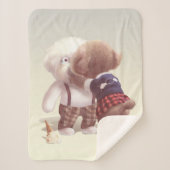 可愛い犬の抱き締め シェルパブランケット (正面)