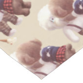 可愛い犬の抱き締め テーブルクロス (アングル)