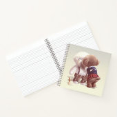 可愛い犬の抱き締め ノートブック (内部)