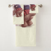 可愛い犬の抱き締め バスタオルセット (インサイチュ)