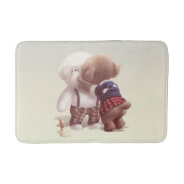 可愛い犬の抱き締め バスマット