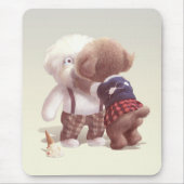 可愛い犬の抱き締め マウスパッド (正面)