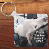 可愛い犬の最高のパパとパル・エバーの写真 キーホルダー (正面)