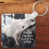 可愛い犬の最高のパパとパル・エバーの写真 キーホルダー (裏面)