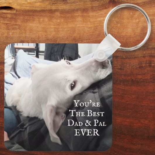 可愛い犬の最高のパパとパル・エバーの写真 キーホルダー (裏面)