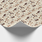 可愛い犬の柄 ラッピングペーパー (角)