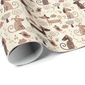 可愛い犬の柄 ラッピングペーパー (ロールコーナー)