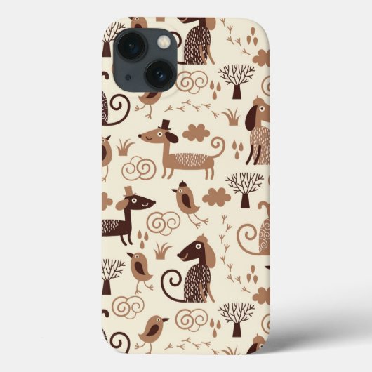可愛い犬の柄 Case-Mate iPhoneケース (裏面)