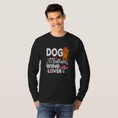 可愛い犬の母のワインダッシュント犬の母の日 Tシャツ (正面フル)