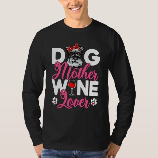可愛い犬の母シュナウザー犬の母の日 Tシャツ (正面)