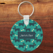 可愛い犬の毛並み キーホルダー (正面)